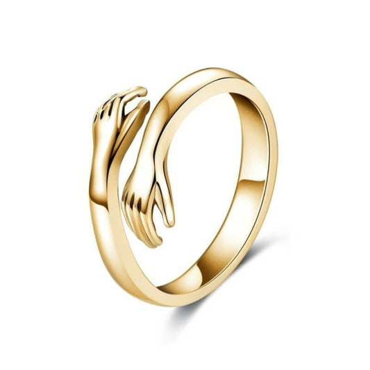 Hand-in-Hand Ring | De ring die een liefdevolle knuffel symboliseert | Universele maat