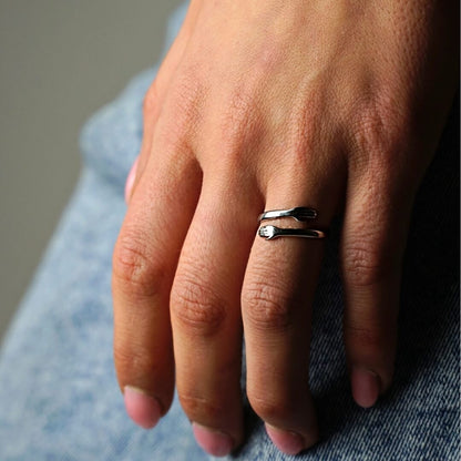 Hand-in-Hand Ring | De ring die een liefdevolle knuffel symboliseert | Universele maat